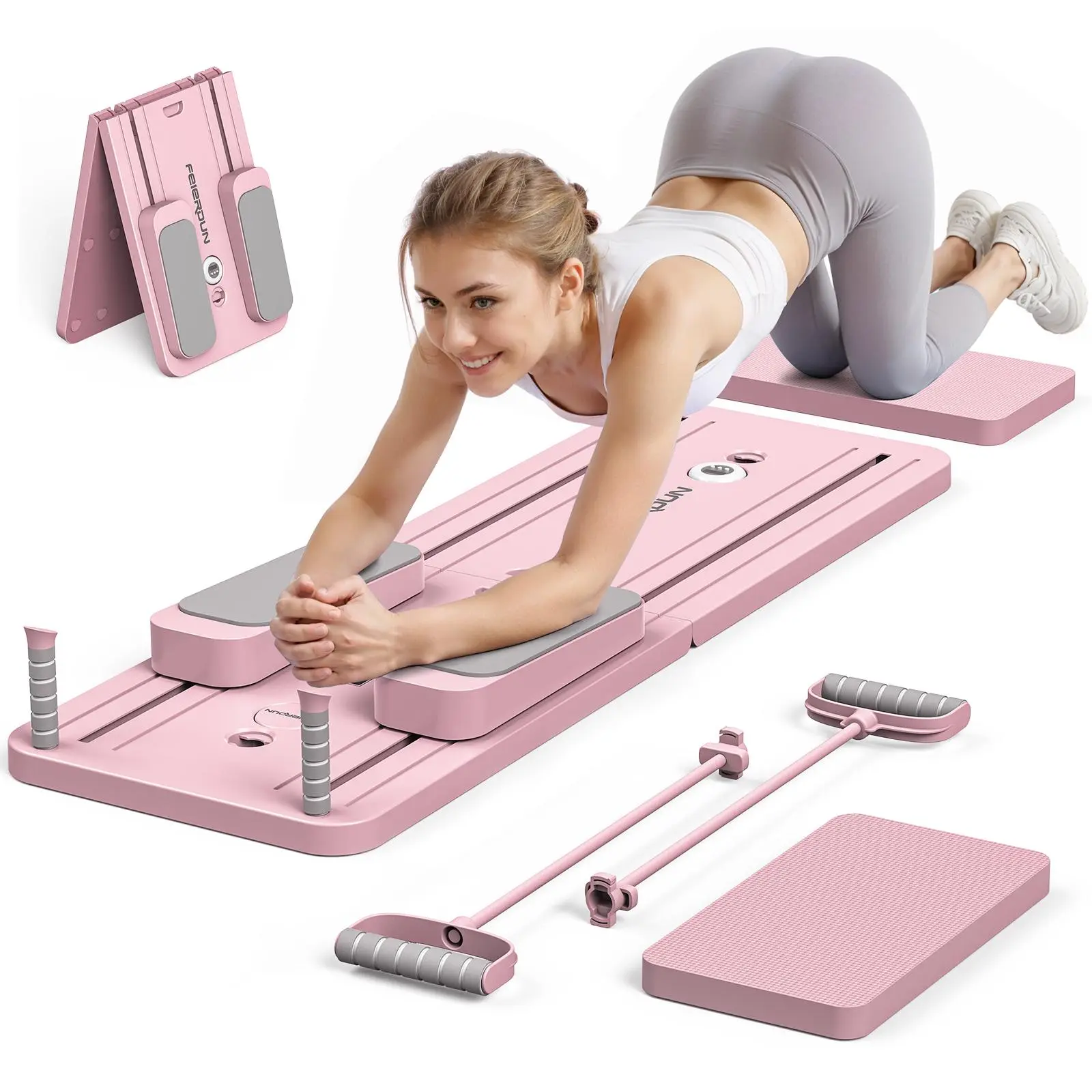 Pilate Yoga Workout - Papan Pilates Lipat Multifungsi, Alat Latihan