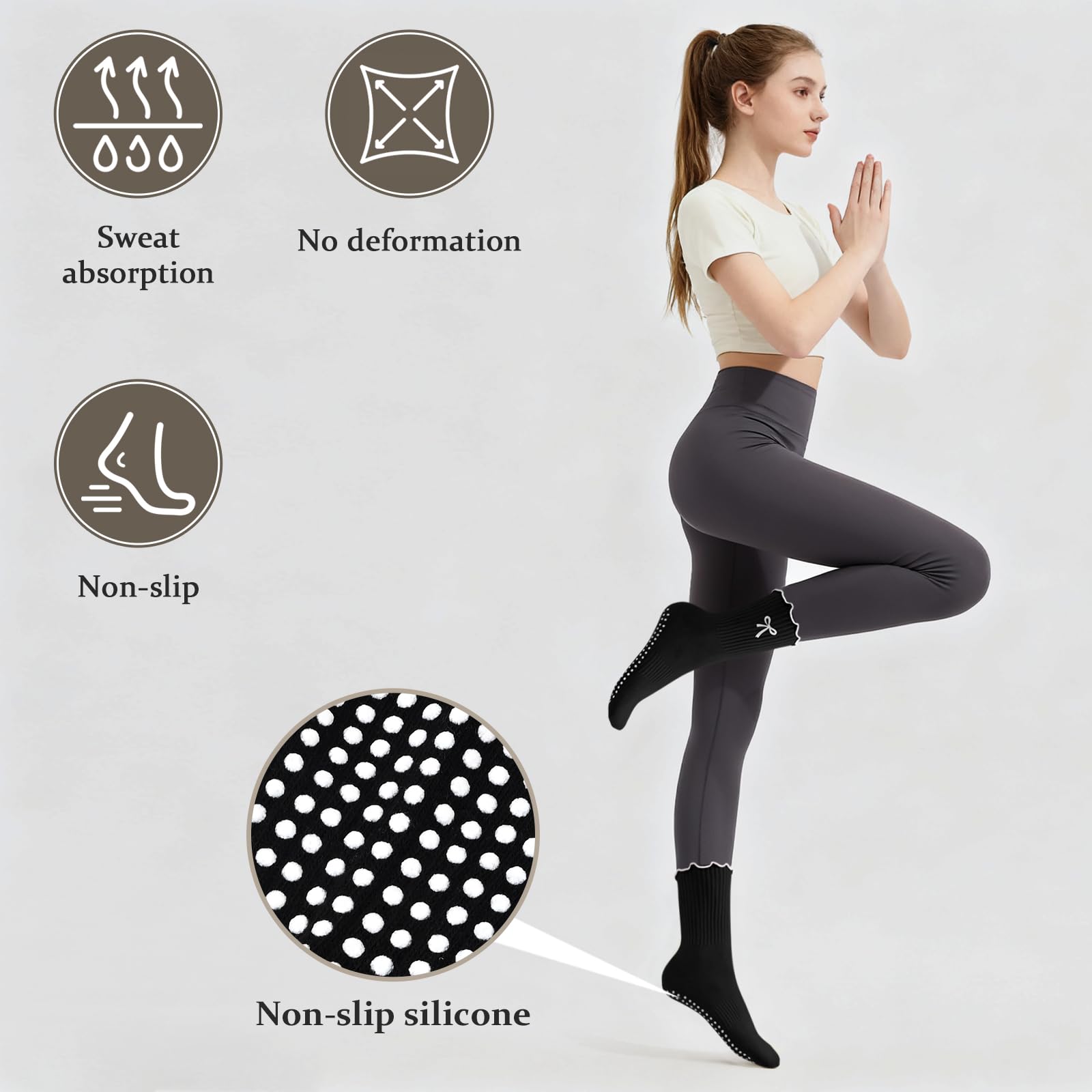 3 Pasang Kaus Kaki Pilates Ant - Medias Para Pilates Y Yoga ulasan dan harga