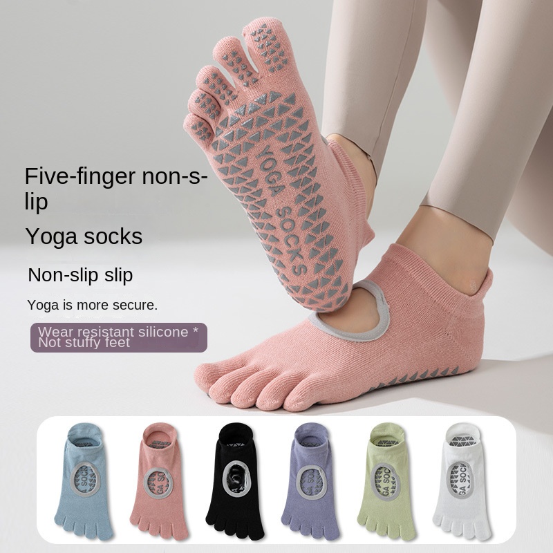 Kaus Kaki Yoga Lima Jari Wanit - Medias Para Pilates Y Yoga ulasan dan harga