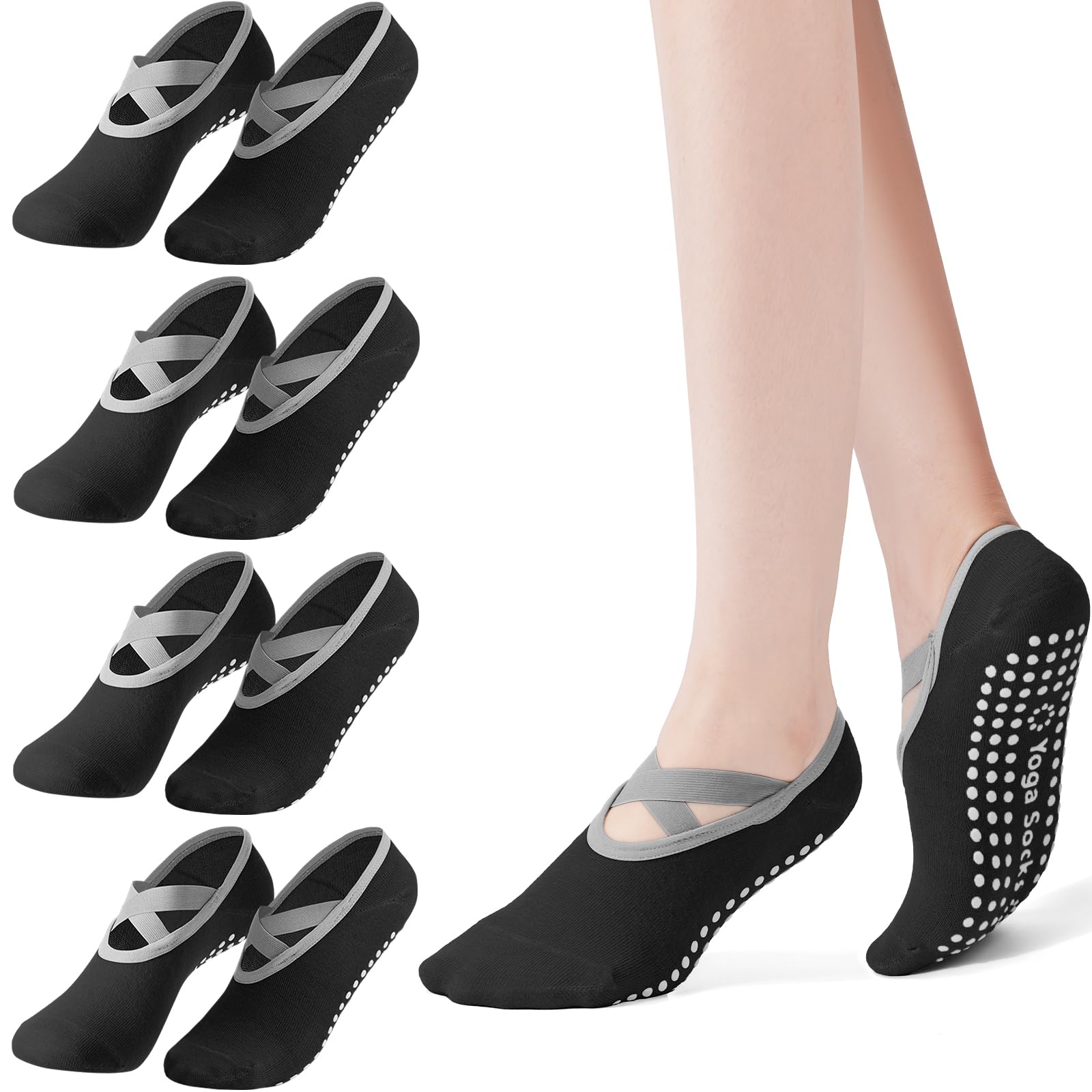 4-Pasang Kaus Kaki Pilates Wan - Medias Para Pilates Y Yoga ulasan dan harga